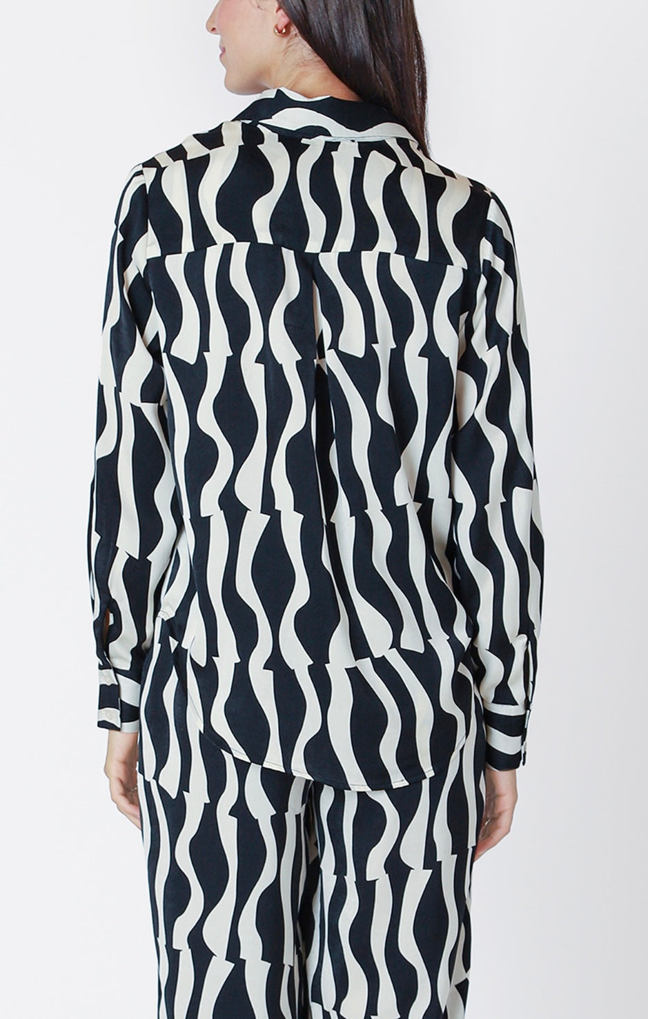 Modern Wave Woven Top