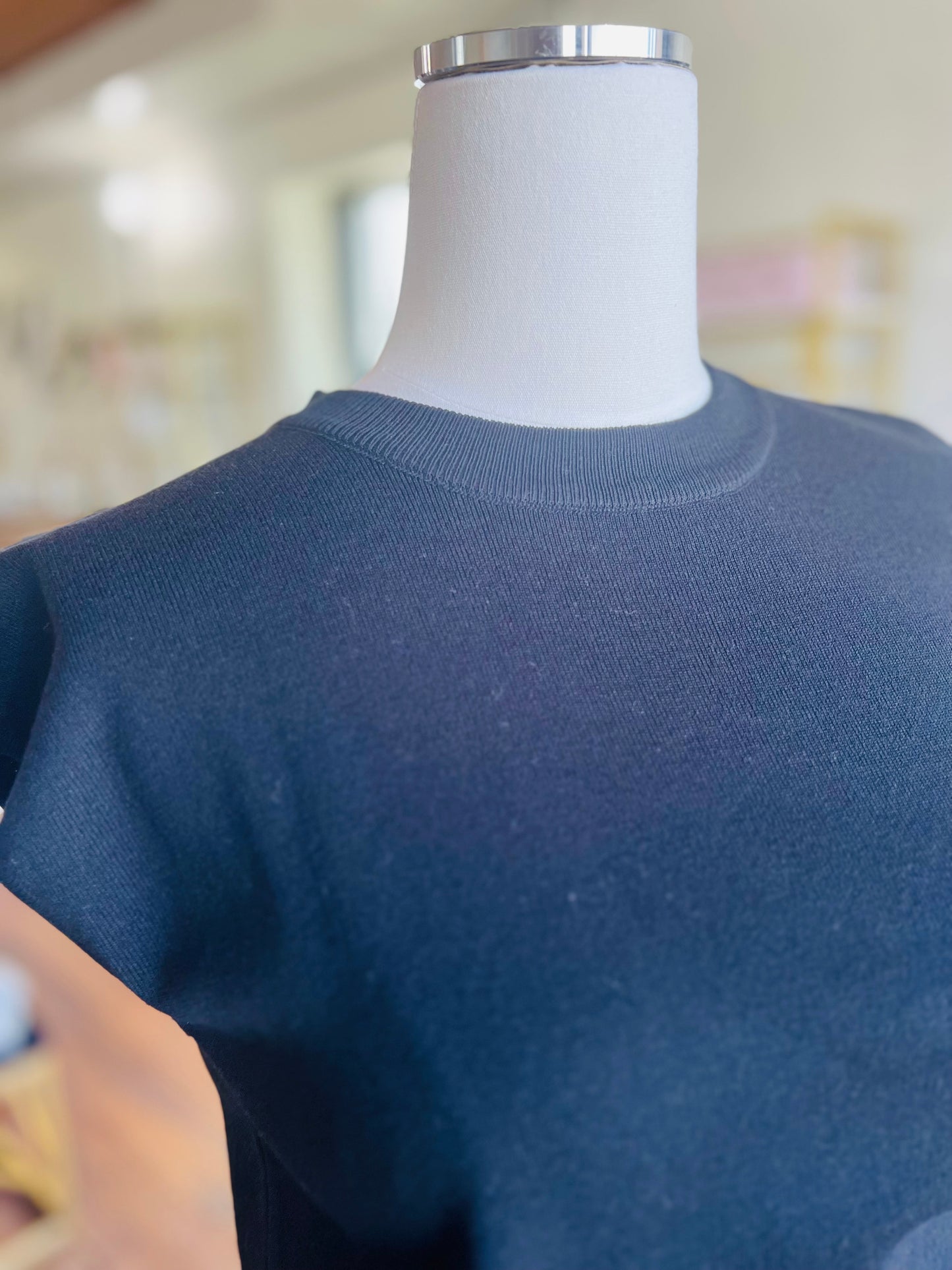 Black Cap Sleeve Top