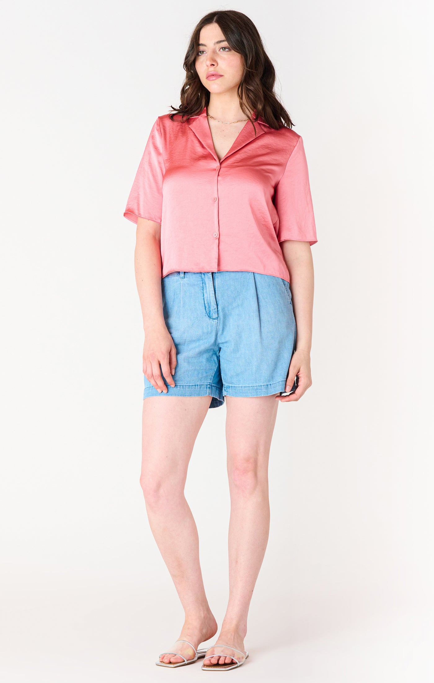 Coral Woven Blouse