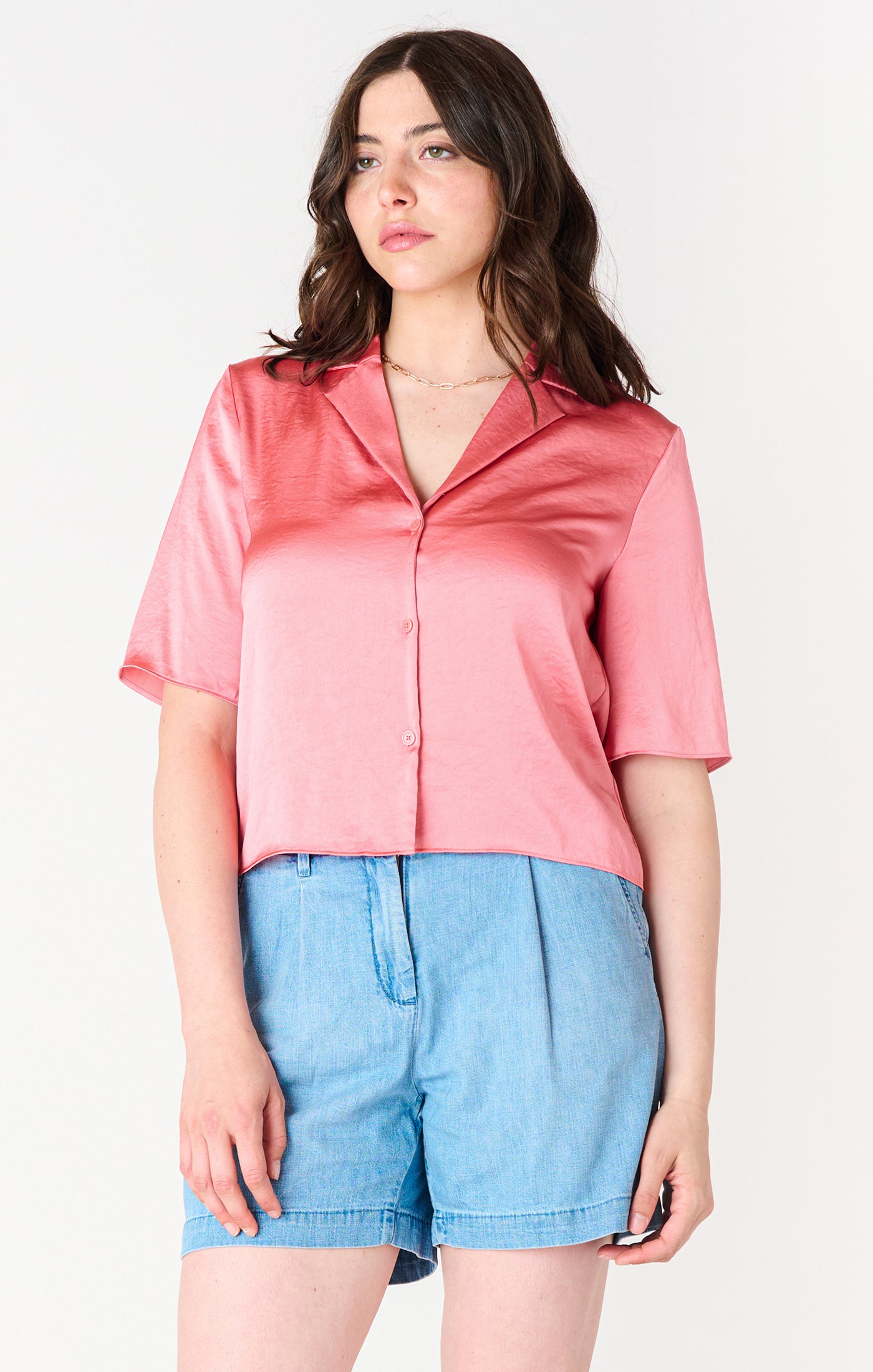 Coral Woven Blouse