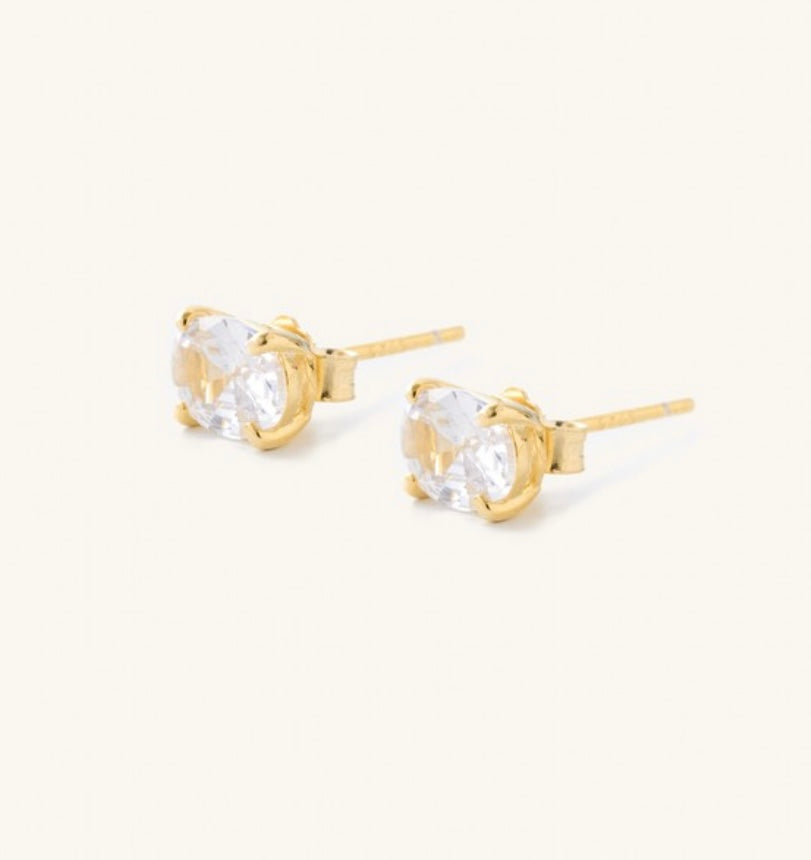 Emily Emerald Cut Stud Earrings