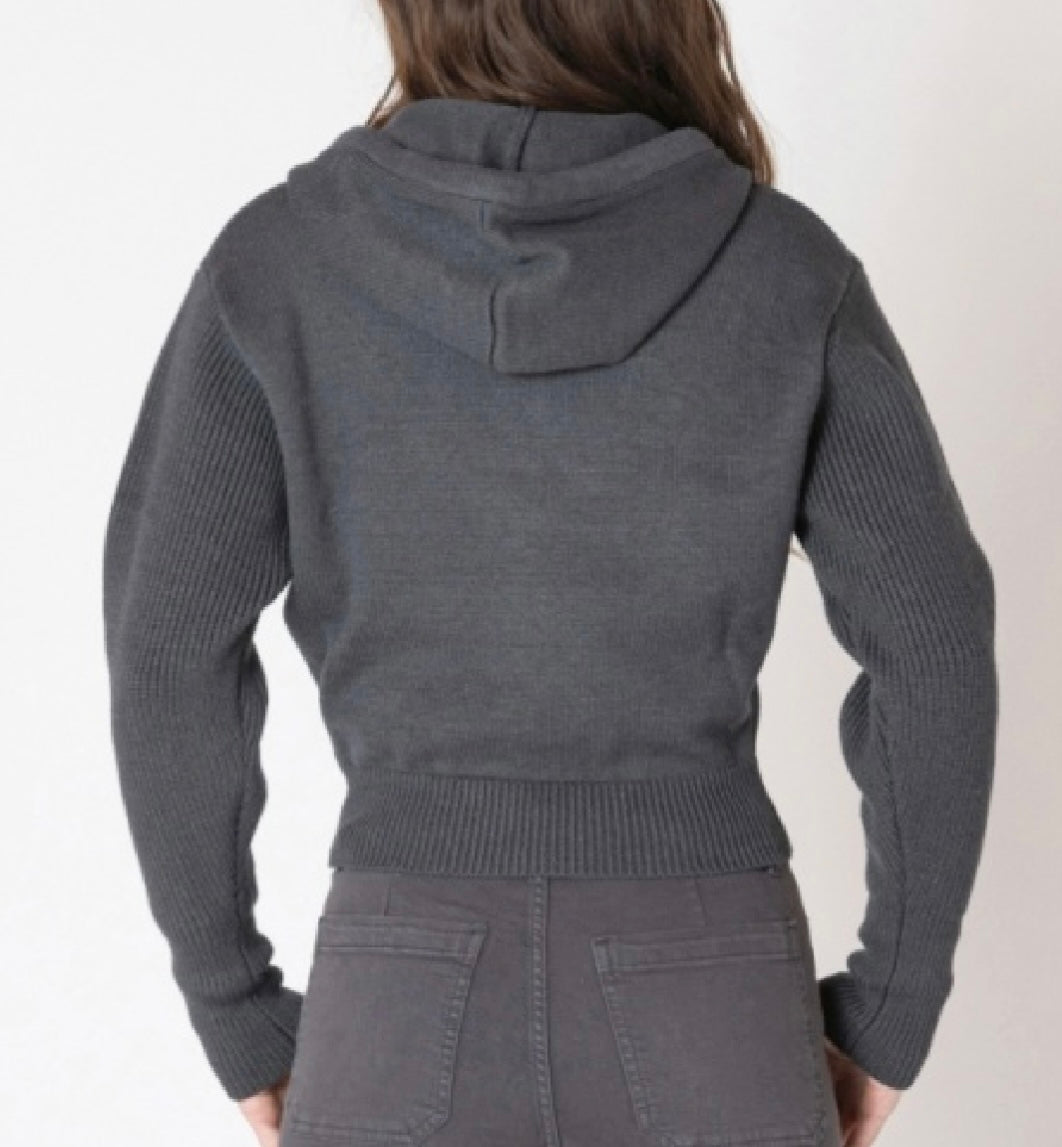 Smokey Gray Half Zip Sweater