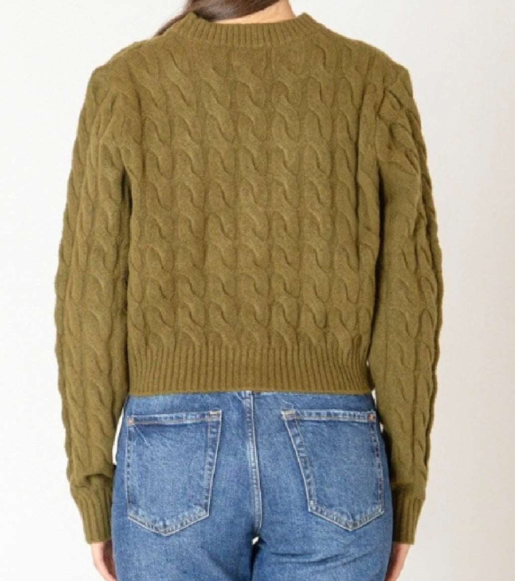 Evergreen Cable Knit Cardigan