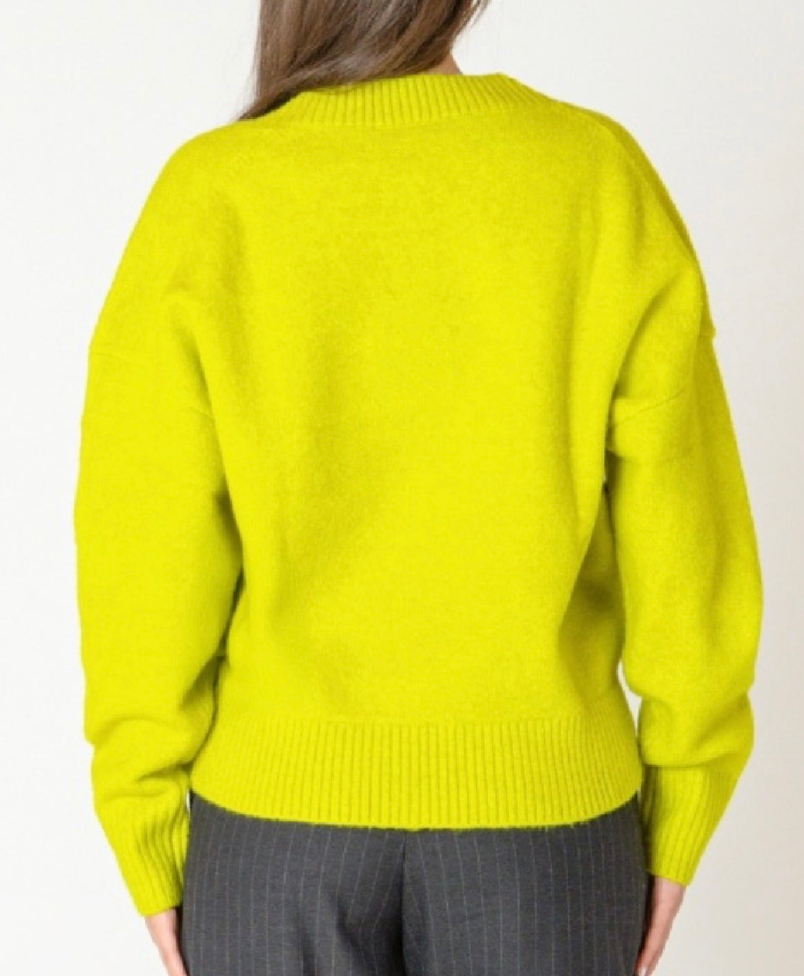 Lime Soft Rib Sweater