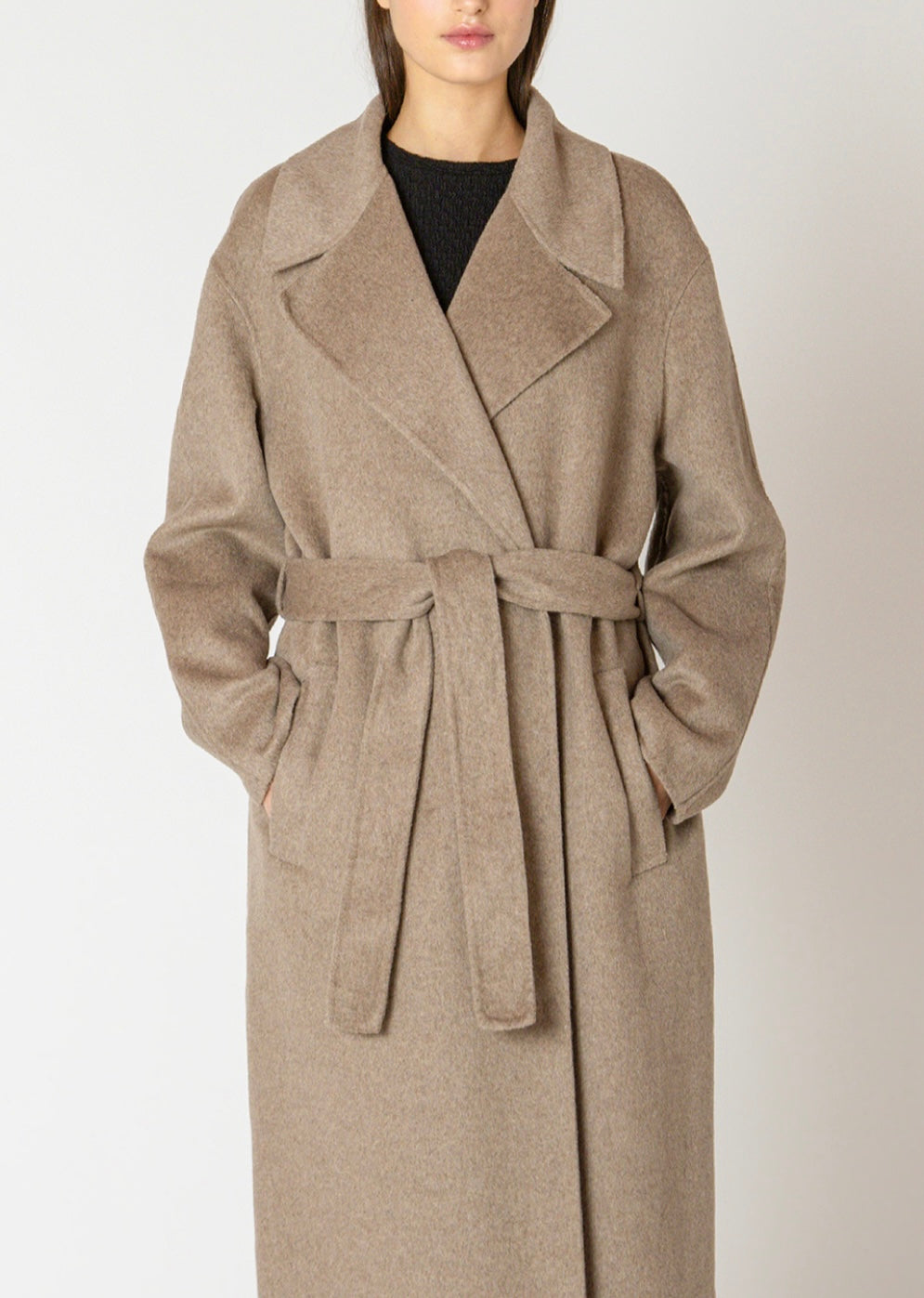 Belted Coat In Mink