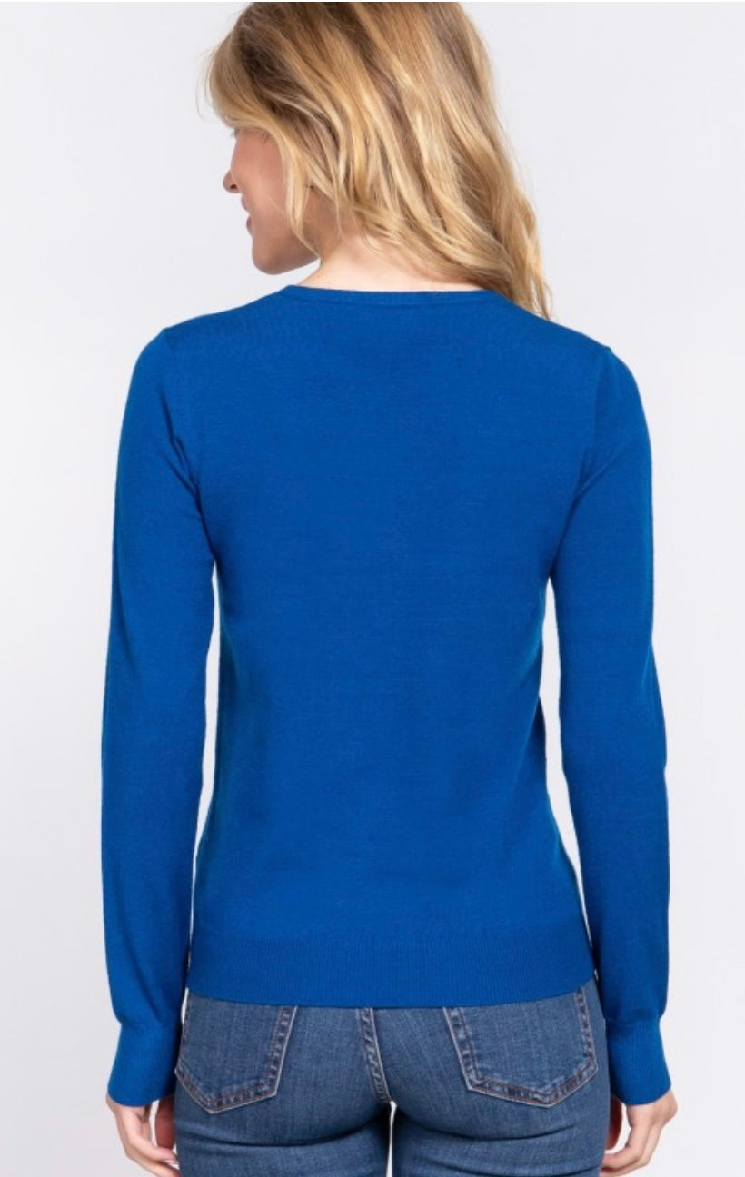 Long Sleeve Crewneck Basic Sweater
