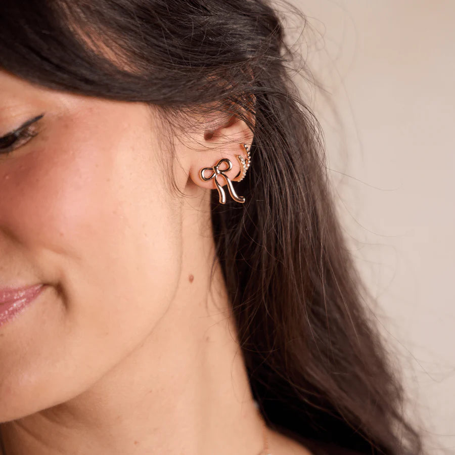 Gold Vintage Bow Earrings