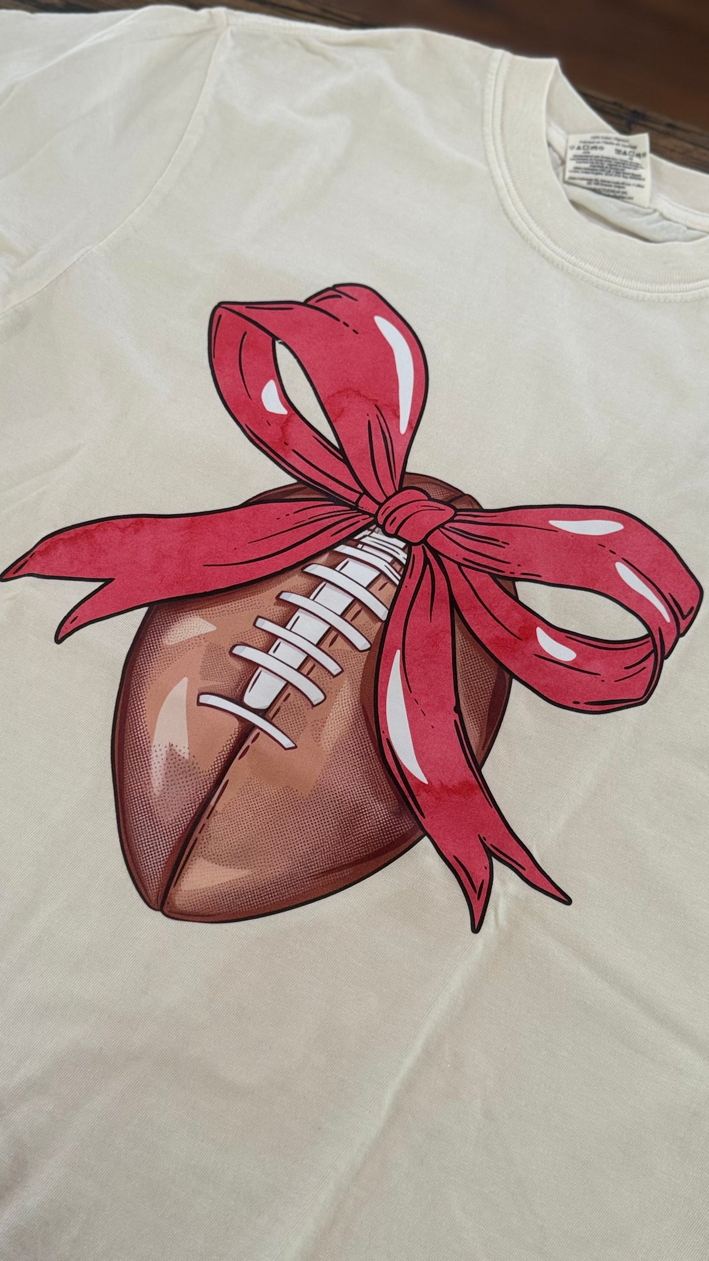 Football Bow Tee
