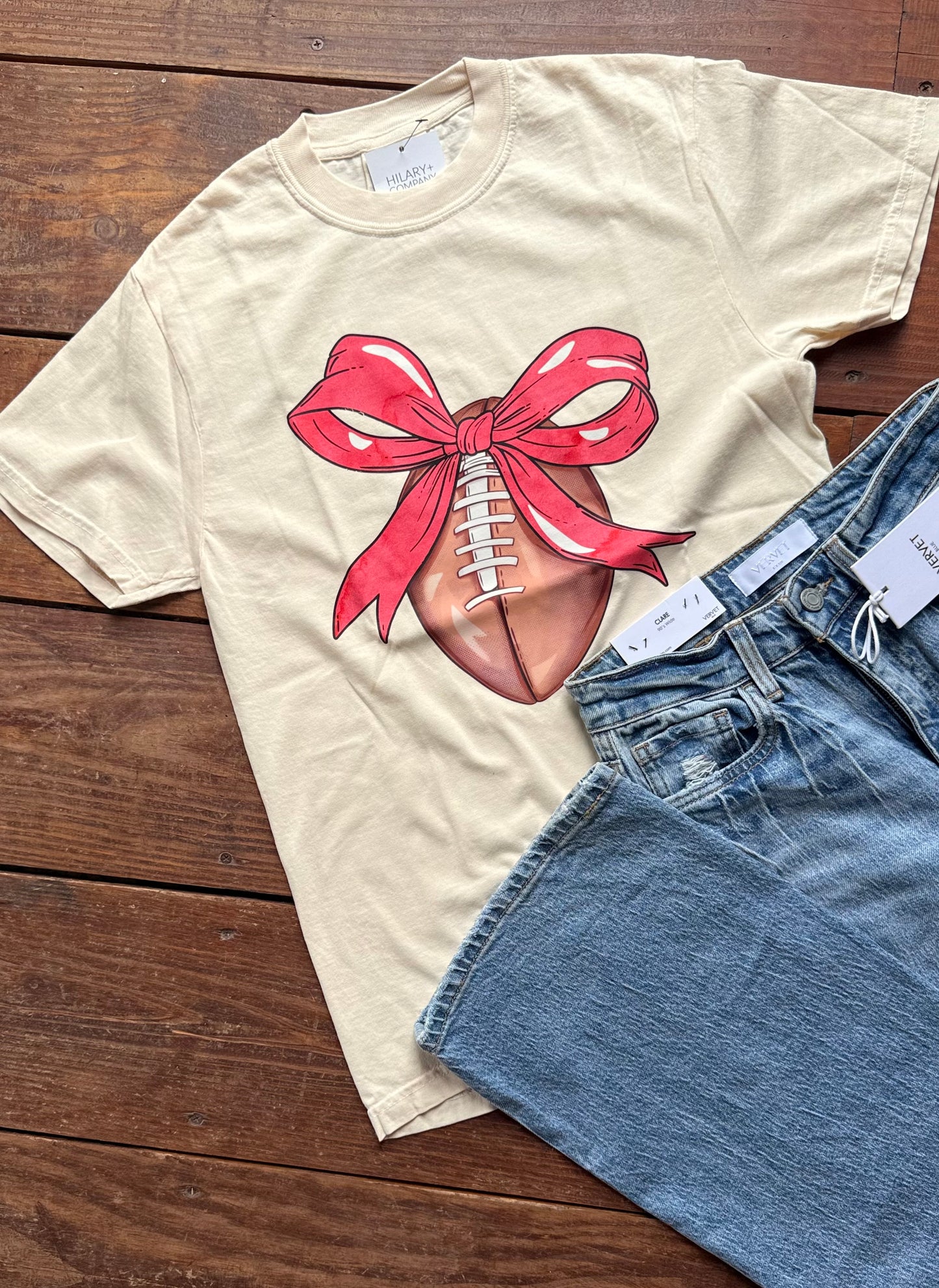 Football Bow Tee