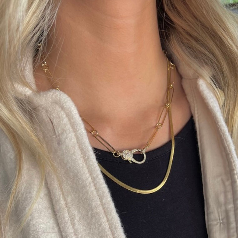 Skinny Herringbone Necklace