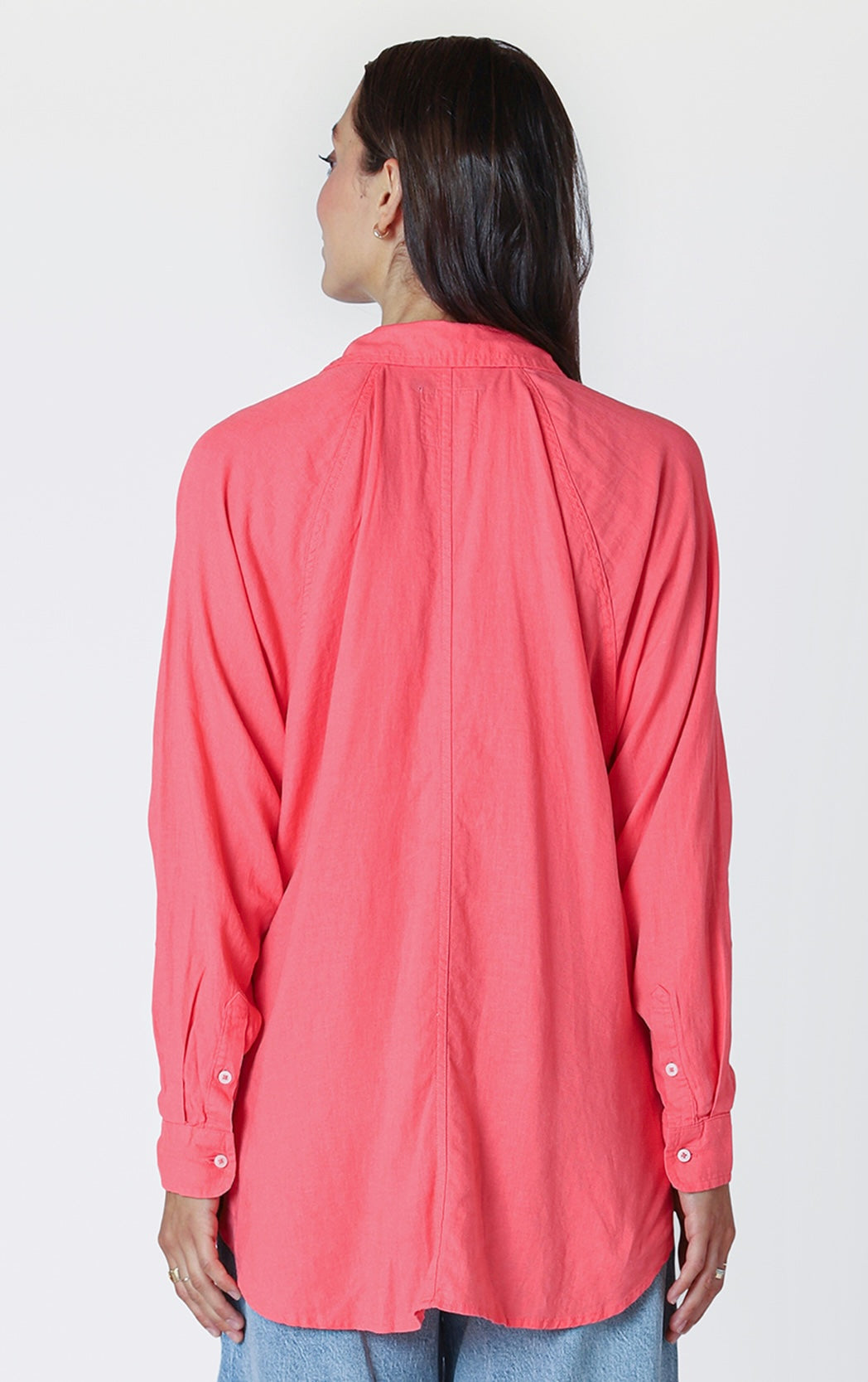 Bright Coral Woven Top