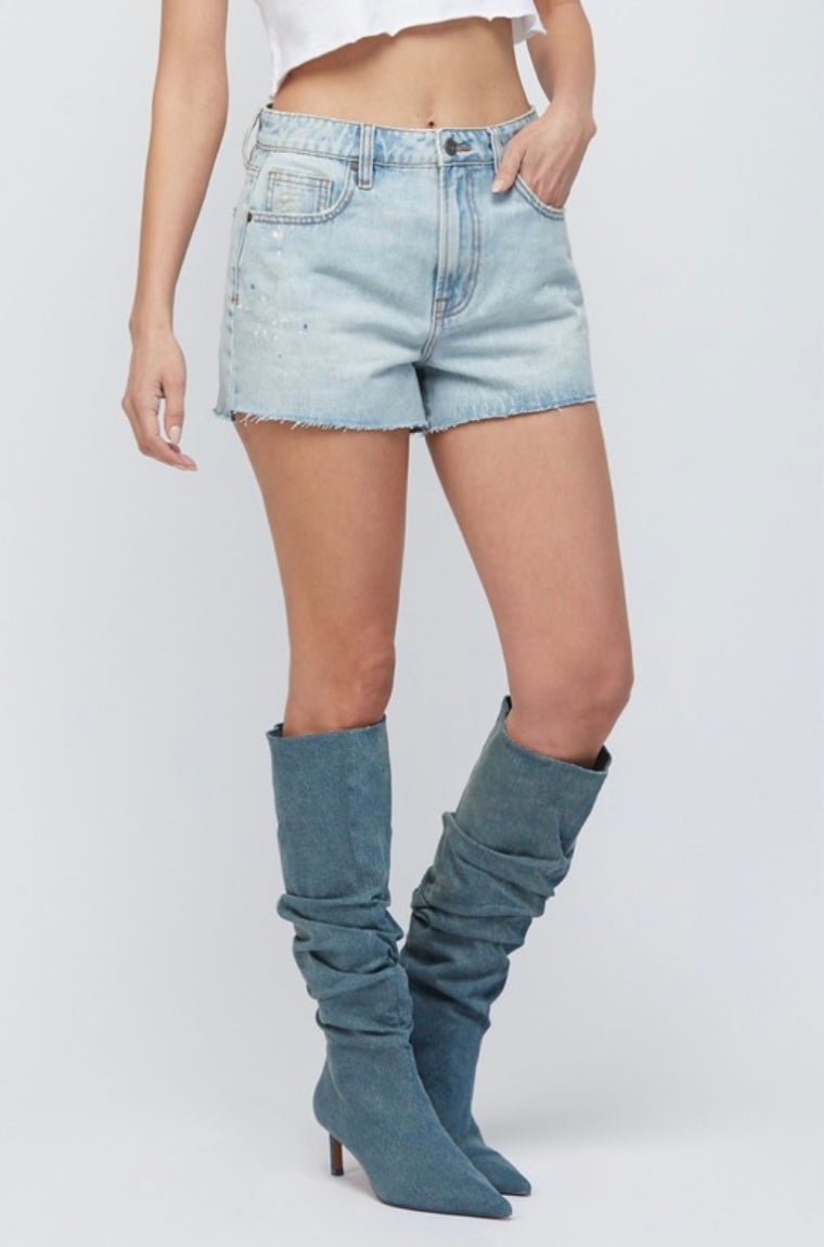 Light Wash Classic Denim Shorts