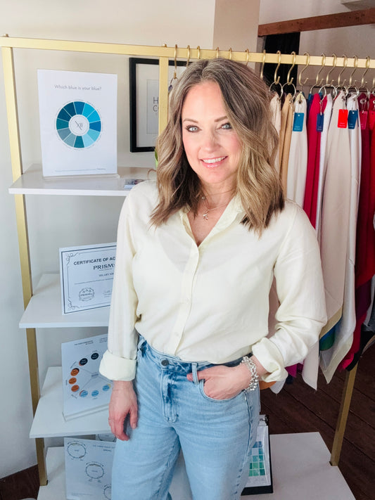 Lemon Sorbet Woven Top