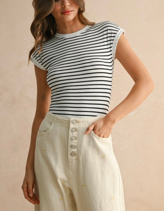 Black & White Stripe Bodysuit