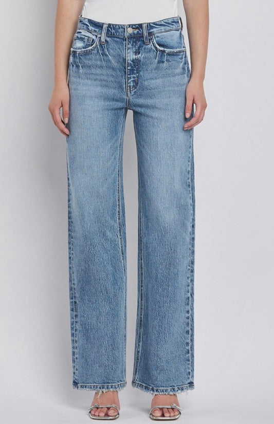 90’s  Vintage High Rise Wide Leg Denim