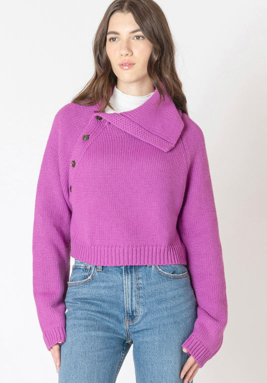 Orchid Asymmetrical Neckline Sweater