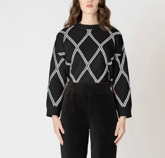 Black Diamond Checker Sweater
