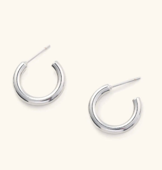 Silver Tessa Hoop Earrings
