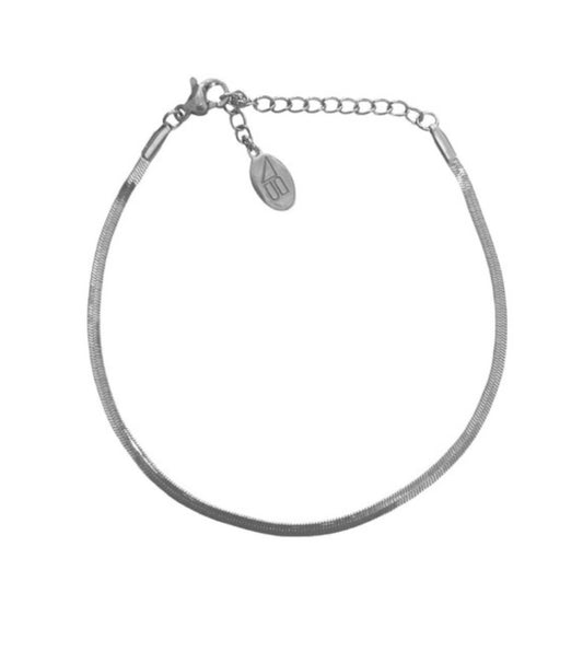 Micro Silver Herringbone Bracelet