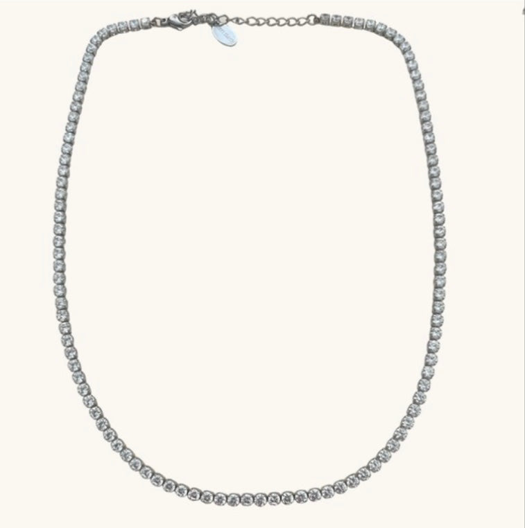 Silver Tennis Necklace