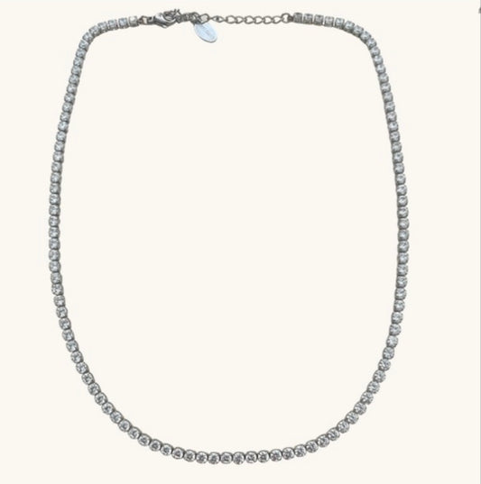 Silver Tennis Necklace