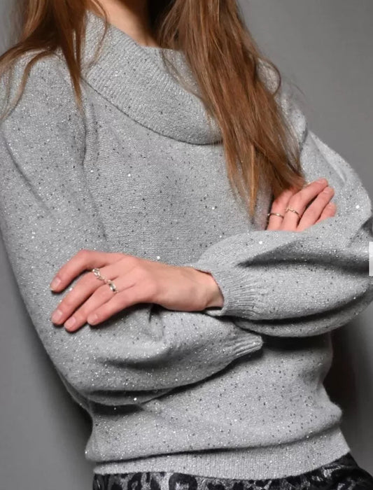 Holiday 2025 Sparkle Sweater – Silver Glow Edition