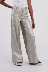 Metallic Silver Pants