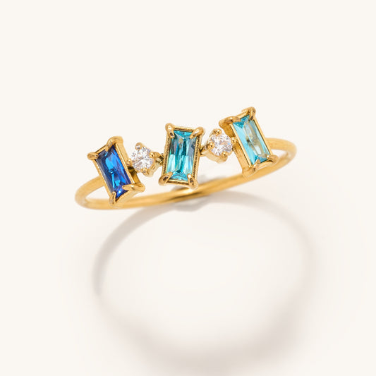 Triple Crystal Ring