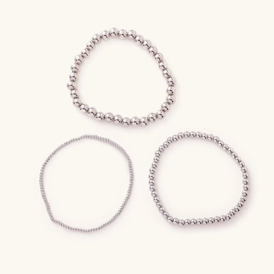 Waterproof Silver Ball Bracelets