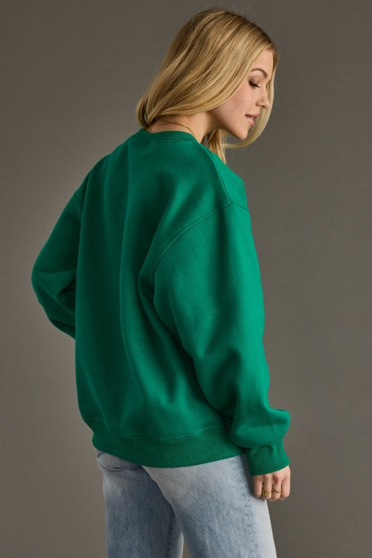 Merry Sweatshirt Available in Red & Green