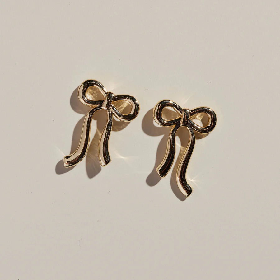 Gold Vintage Bow Earrings