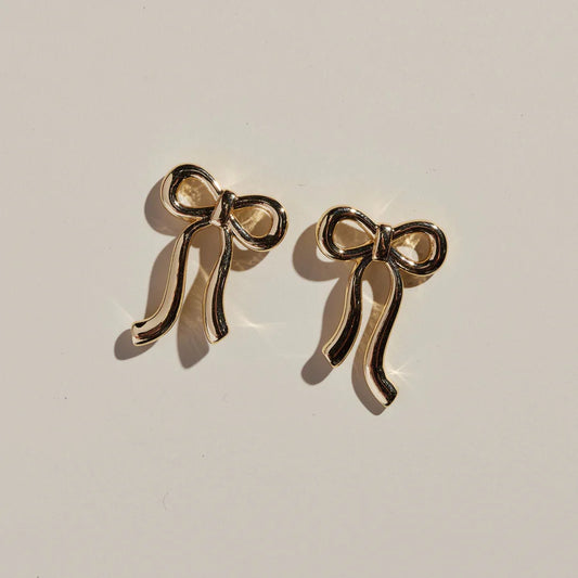 Gold Vintage Bow Earrings