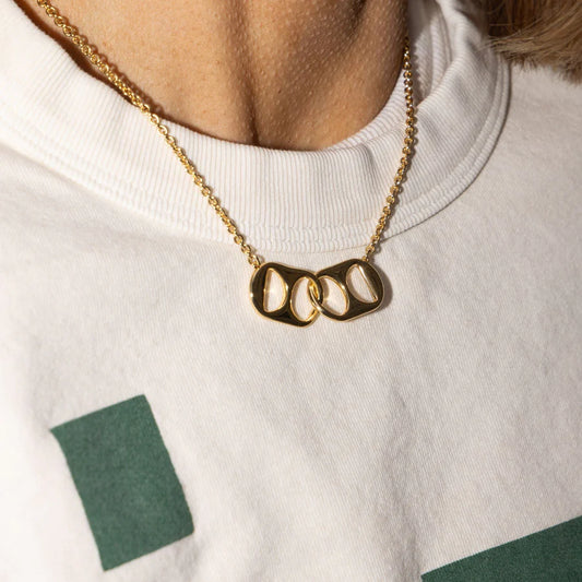 Soda Tab Necklace in Gold