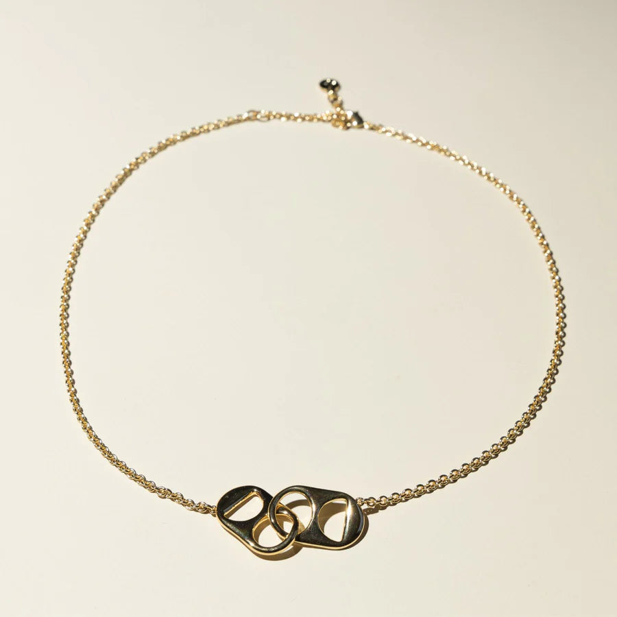 Soda Tab Necklace in Gold