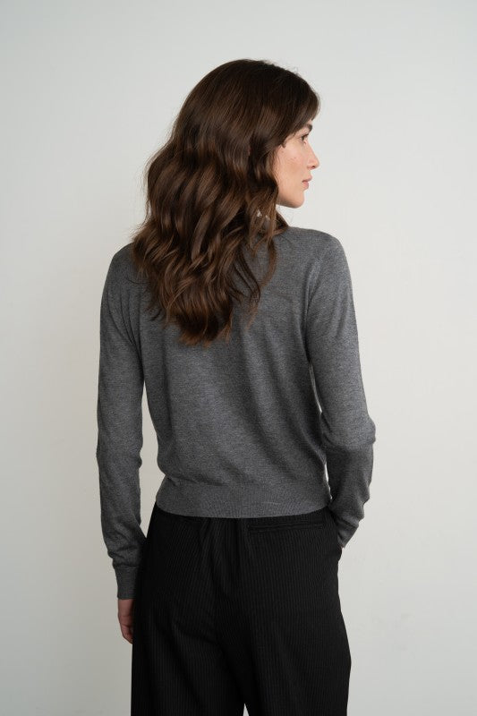 Soft Crew Neck Cardigan