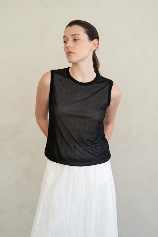 Mesh Sleeveless Layering Tank Top