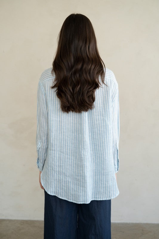 Striped Linen Essential Top