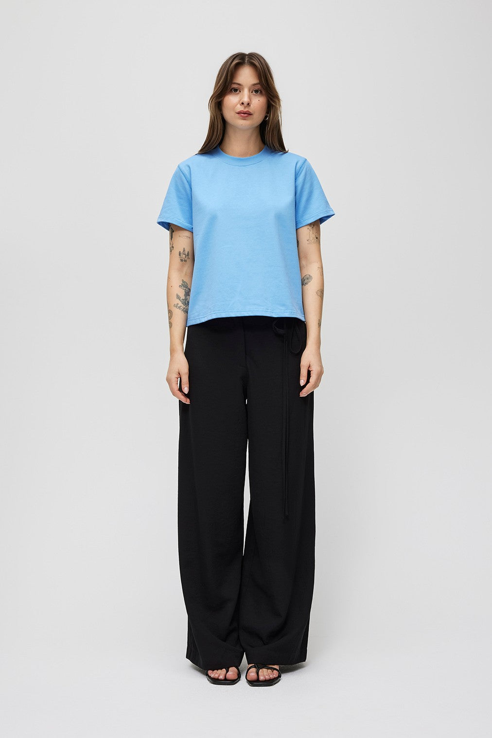 The Lanie Top in Caroline Blue