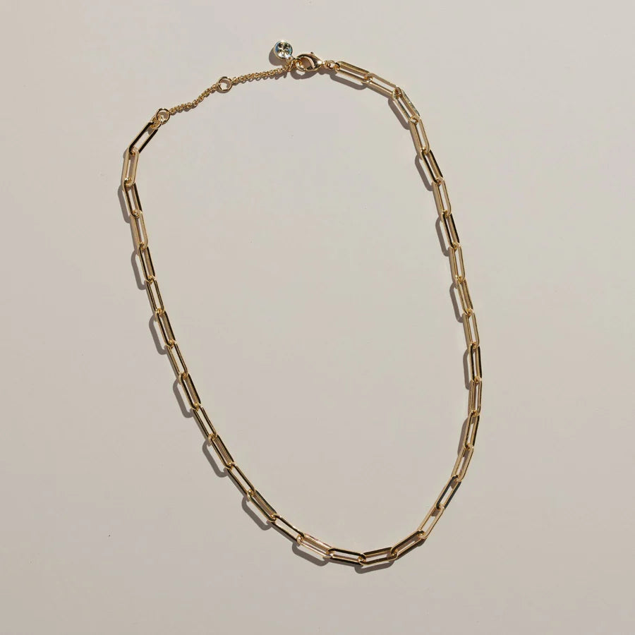 Gold Paperclip Chain Necklace