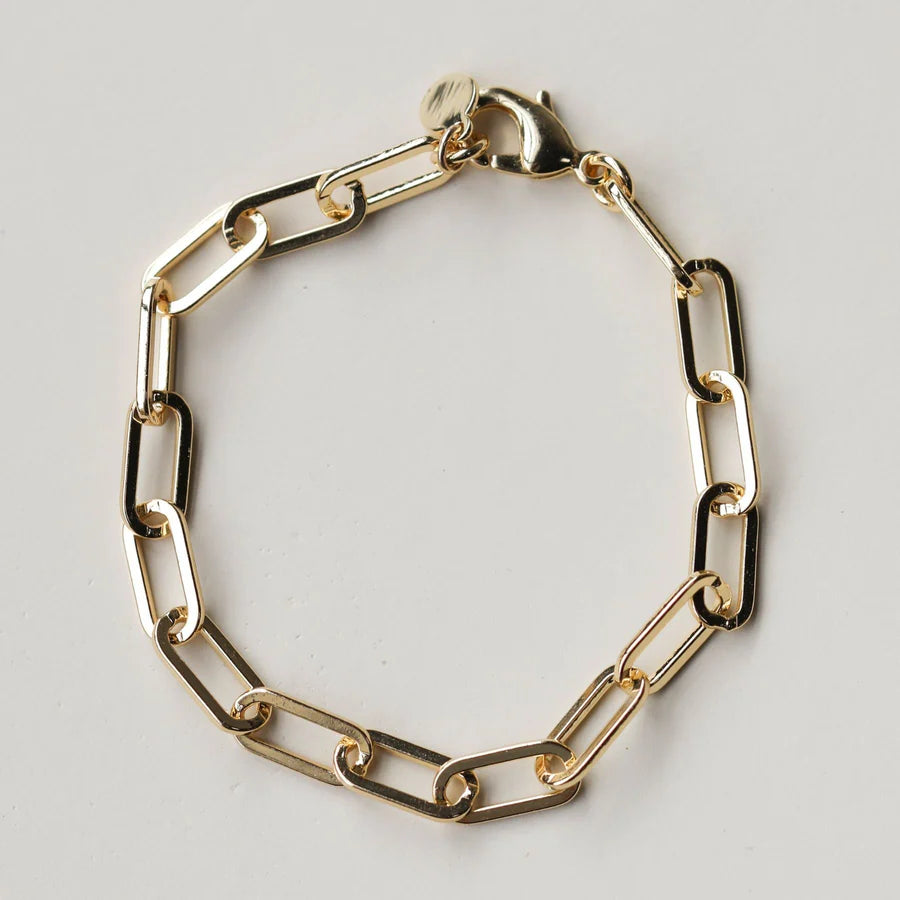 Gold Paperclip Chain Bracelet