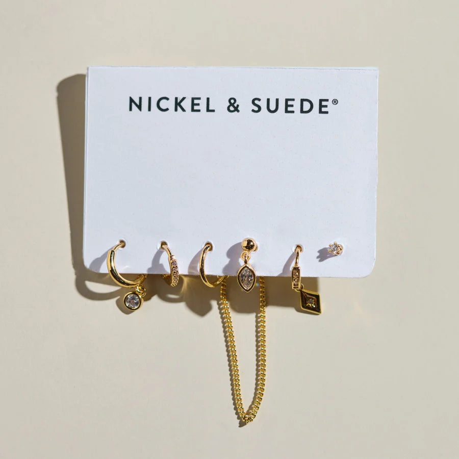 Gold Assorted Dainty Earring Set
