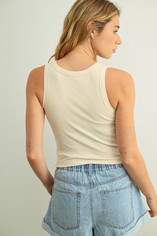 Ribbed Racerback Tank | Built-In Support | 3 Colors