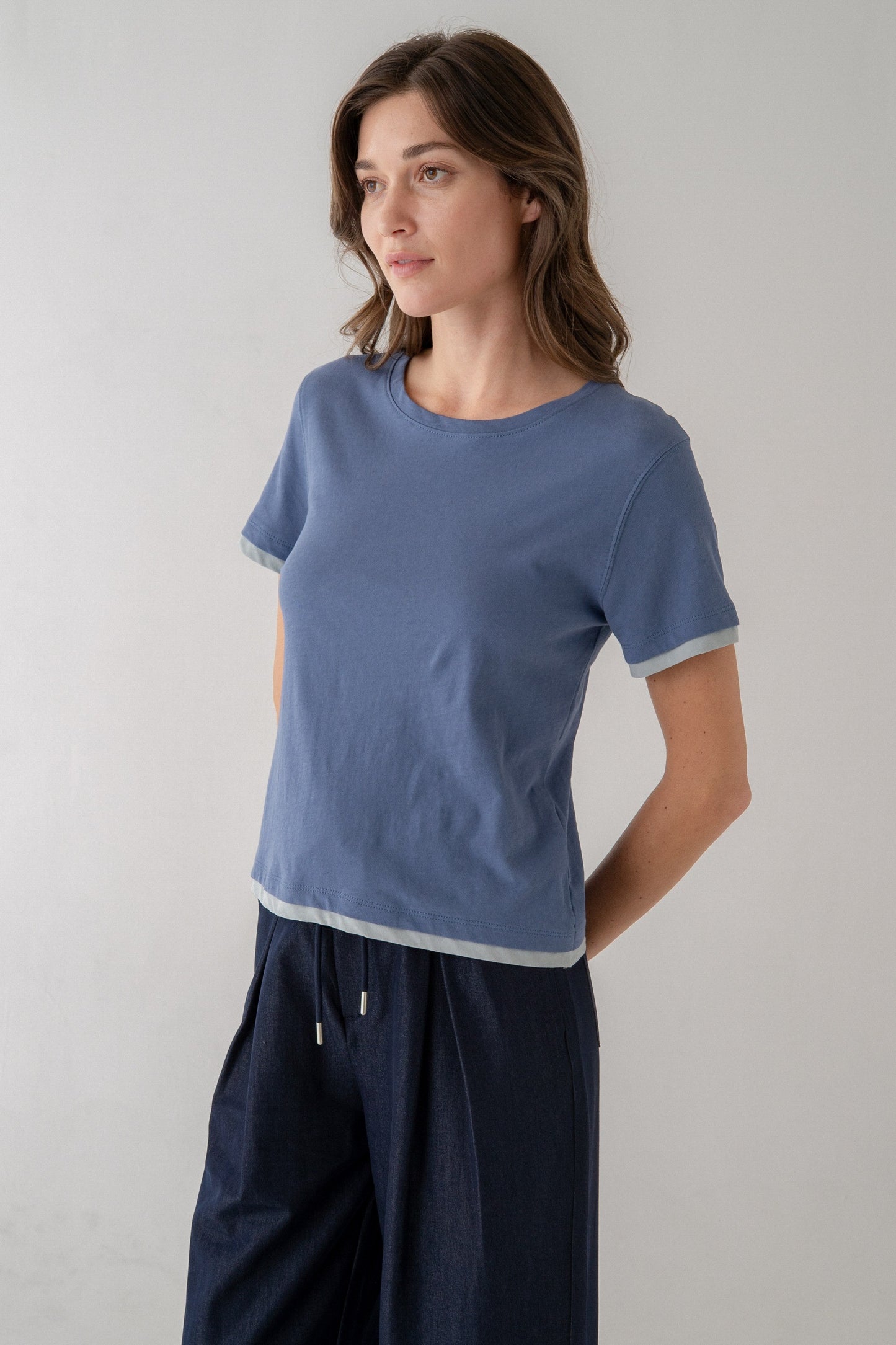The Claire Contrast Hem Tee