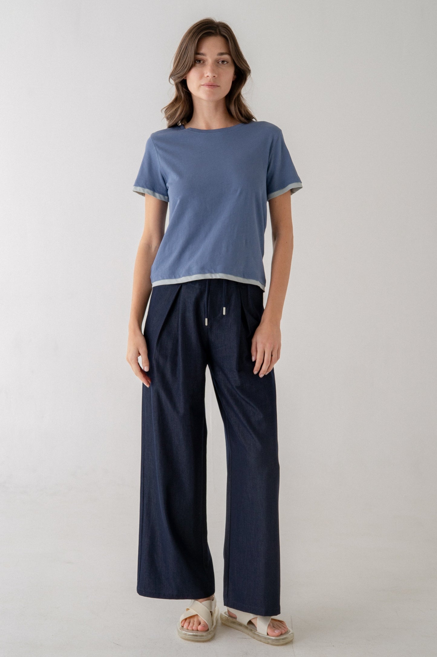The Claire Contrast Hem Tee