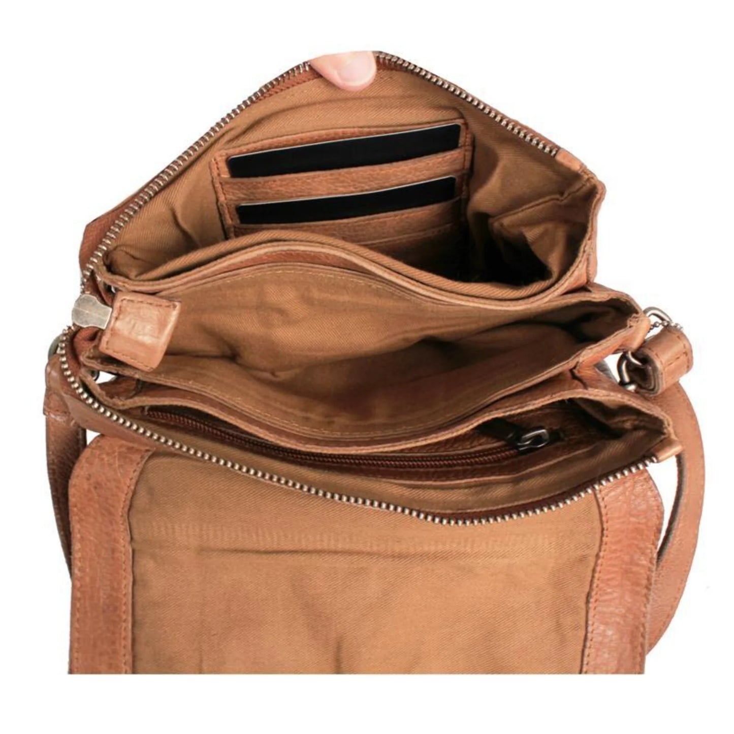Harbor Leather Crossbody in Cognac