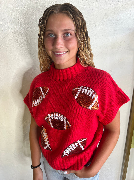 Red Football Sweater