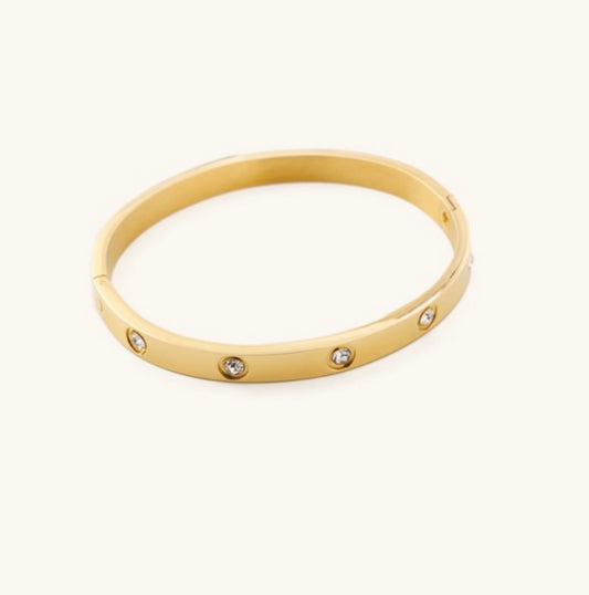 Corinne Bangle Bracelet in Gold