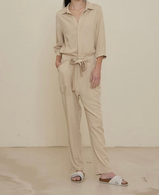 Tencel Jumpsuit in Oyster