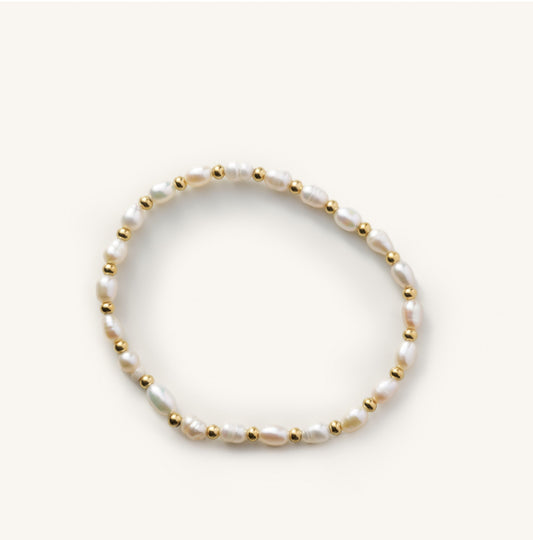 Percy Pearl Bracelet in Gold