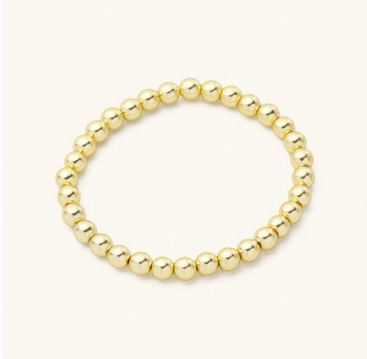 Large Gold Beaded Bracelet